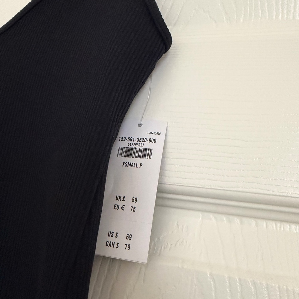 Abercrombie & Fitch Ribbed Midi Dress in Black - Picture 2 of 6